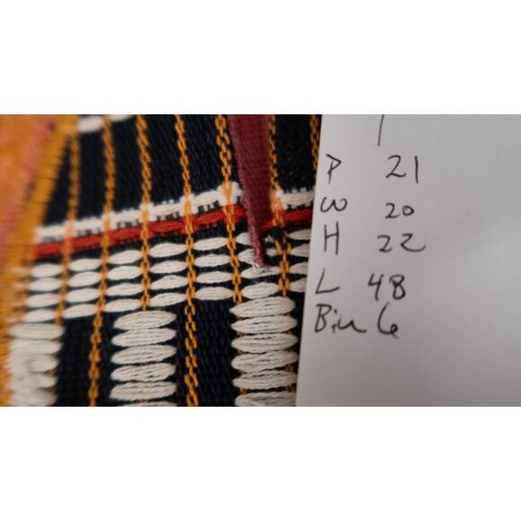 VINTAGE '70s Hand Woven Embroidered Pink & Orange Kaftan Tunic Dress ONE SIZE - Picture 16 of 16